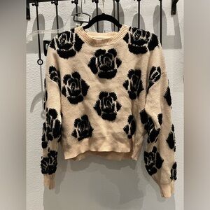 Flower print bougie sweater